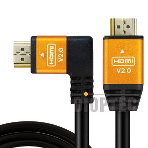 디옵텍 HDMI 2.0 케이블, 90도 꺽임 골드메탈, GOLD-HH00465 [0.4m]